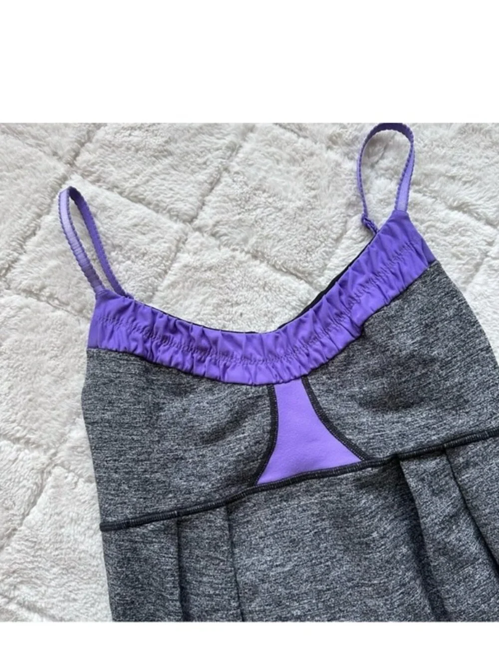 Lululemon | Gray and Purple Yogi Dance Tank Top | Size 6